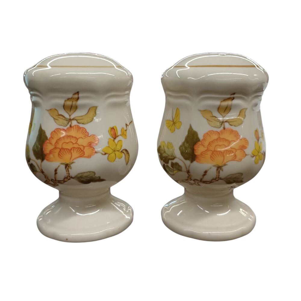 Vintage Mikasa "Olde Tapestry" Japan Stoneware Floral Salt & Pepper Shakers